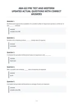 Aba 622 Pre Test And Midterm&NewLine;Updated Actual Questions With Correct&NewLine;Answers&NewLine;