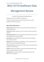 WGU D774 Healthcare Data Management Review&colon; Informatics Practice Questions &lpar;PDF&rpar; &vert; 2026&ndash;2027 &vert; Western Governors University
