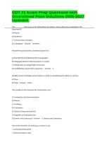 CDT &num;1 Exam Prep Questions with Guaranteed Pass Solutions 2026-2027 Updated&period;&NewLine;&NewLine;