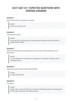 Acct 4421 Ch 1 Expected Questions With&NewLine;Verified Answers