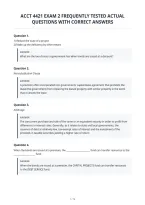Acct 4421 Exam 2 Frequently Tested Actual&NewLine;Questions With Correct Answers