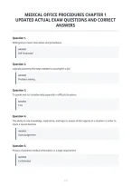 Medical Office Procedures Chapter 1&NewLine;Updated Actual Exam Questions And Correct&NewLine;Answers