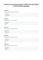 Medical Terminology Module 2 Expected Questions&NewLine;With Verified Answers
