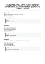 Aceable Agent Real Estate Principles Review&NewLine;Latest Actual Exam With Verified Questions &&NewLine;Correct Answers