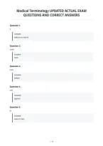 Medical Terminology Updated Actual Exam&NewLine;Questions And Correct Answers