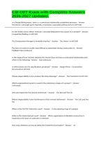 CSI CDT Exam with Complete Answers 2026-2027 Updated&period;&NewLine;&NewLine;