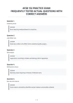 Afsb 152 Practice Exam&NewLine;Frequently Tested Actual Questions With&NewLine;Correct Answers
