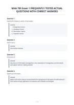 Mha 705 Exam 1 Frequently Tested Actual&NewLine;Questions With Correct Answers