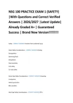 NSG 100 PRACTICE EXAM 1 &lpar;SAFETY&rpar; &NewLine;&vert;With Questions and Correct Verified &NewLine;Answers &vert; 2026&sol;2027 &vert;Latest Update&vert; &NewLine;Already Graded A&plus; &vert; Guaranteed &NewLine;Success &vert; Brand New Version&excl;&excl;&excl;&excl;&excl;&excl;&excl;&excl;&excl;