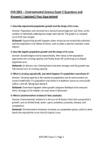 EVR 2001 &ndash; Environmental Science Exam 2 Questions and Answers&vert; Updated&vert; Pass Guaranteed