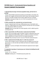 EVR 2001 Exam 3 &ndash; Environmental Science Questions and Answers&vert; Updated&vert; Pass Guaranteed