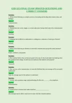 Geb 3213 Final Exam Updated Questions And&NewLine;Correct Answers