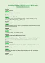 Ptha 1409 Exam 3 Updated Questions And&NewLine;Correct Answers