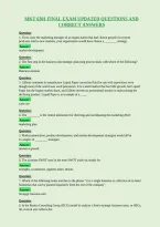 Mkt 6301 Final Exam Updated Questions And&NewLine;Correct Answers