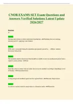 CNOR Exam Questions and Answers Verified Solutions Latest Update 2026&sol;2027