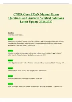 CNOR Exam Questions and Answers Verified Solutions Latest Update 2026&sol;2027