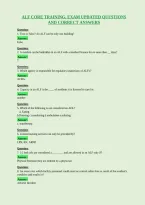 Alf Core Training&comma; Exam Updated Questions&NewLine;And Correct Answers
