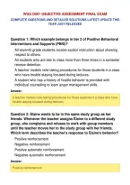 Wgu D001 Objective Assessment Final Exam&NewLine;Complete Questions And Detailed Solutions Latest Update This&NewLine;Year Just Released