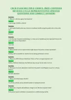 Crcr Exam Multiple Choice&comma; Prep&comma; Certified&NewLine;Revenue Cycle Representative Updated&NewLine;Questions And Correct Answers