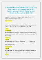 DBIA Exam Review&sol;Design Build DBIA Exam Prep &NewLine;With Actual Correct Questions And Verified &NewLine;Detailed Answers&vert; Currently Testing Version &vert; &NewLine;Already Graded A&plus;&vert;Newest &vert;2026 2027 