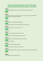 Final Exam California Life And Health&NewLine;Updated Questions And Correct Answers