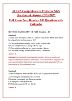 ATI RN Comprehensive Predictor NGN Exam 2026&sol;2027 &ndash; 200 Questions with Answers & Rationales &vert; Full Exam Prep Bundle