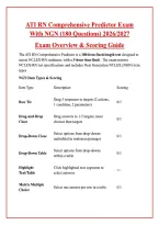ATI RN Comprehensive Predictor Exam with NGN 2026&sol;2027 &ndash; 180 Questions with Answers & Rationales &vert; Full Exam Prep Bundle&NewLine;&NewLine;
