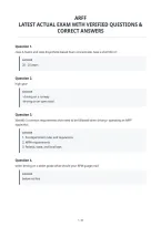 Arff&NewLine;Latest Actual Exam With Verified Questions &&NewLine;Correct Answers