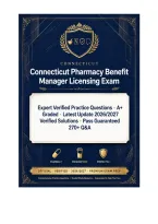 Connecticut Pharmacy Benefit Manager Licensing Exam COMPLETE BUNDLE 2026&sol;2027 &vert; 5 Exams &equals; &plus; Practice Questions And Correct Answers &vert; Expert Verified - A&plus; Graded - Just Released - Verified Solutions - Pass Guaranteed - Instant Download