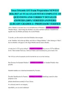 Tosca Tricentis As1 Exam Preparation Newest 2026-2027 Actual Exam With Complete 110 Questions And Correct Detailed Answers &lpar;100&percnt; Verified Answers&rpar; Already Graded A&plus; Professor Verified