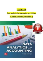 Test Bank for Data Analytics for Accounting&comma; 3rd Edition by Vernon J&period; Richardson&NewLine;