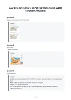 Asu Bio 201&colon; Exam 3 Expected Questions With&NewLine;Verified Answers