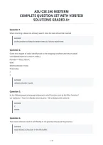 Asu Cse 240 Midterm&NewLine;Complete Question Set With Verified&NewLine;Solutions Graded A&plus;&NewLine;