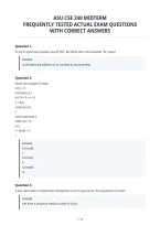 Asu Cse 240 Midterm&NewLine;Frequently Tested Actual Exam Questions&NewLine;With Correct Answers