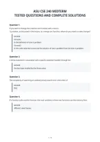 Asu Cse 240 Midterm&NewLine;Tested Questions And Complete Solutions
