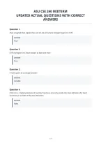 Asu Cse 240 Midterm&NewLine;Updated Actual Questions With Correct&NewLine;Answers