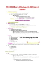 NSG 3850 Exam 4 Study guide 2026 Latest Update  