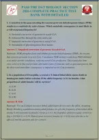 Dat Biology Section 2026 Complete Practice Test Bank With Detailed Explanations And Rationales Q&A&vert; Instant Download Pdf