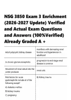 NSG 3850 Exam 3 Enrichment &lpar;2026-2027 Update&rpar; Verified and Actual Exam Questions and Answers &lpar;100Ve