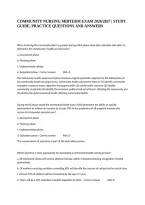 Community Nursing Midterm Exam 2026&sol;2027 &vert; Study Guide&comma; Practice Questions And Answers