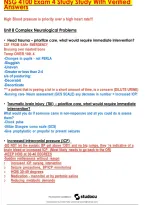 NSG 4100 Exam 4 Study Study With Verified Answers 
