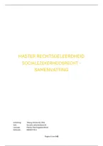 Master Rechtsgeleerdheid &lpar;Tilburg University&rpar; - Socialezekerheidsrecht samenvatting 