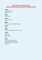 AASP and CMPC Certification Exam&NewLine;Verified Exam Questions and Answers Latest update 2026&sol;2027