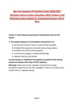Nyc City Assessor &lpar;Promotion&rpar; Exam 2026&sol;2027&NewLine; Multiple-Choice Practice Questions With Answers And Rationale Latest Update for Guaranteed Success Get It Now&NewLine;