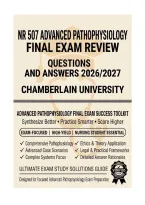 Chamberlain University NR 507 Advanced Pathophysiology Midterm Exam Review 2026&sol;2027 &vert; 100 Practice Questions with Answers & Detailed Rationales