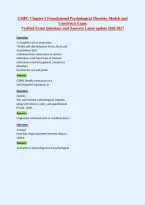 CMPC Chapter 2 Foundational Psychological Theories&comma; Models and&NewLine;Constructs Exam&NewLine;Verified Exam Questions and Answers Latest update 2026&sol;2027