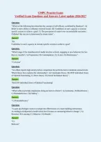 CMPC Practice Exam&NewLine;Verified Exam Questions and Answers Latest update 2026&sol;2027