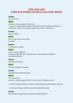 CMPC Study Guide&NewLine;Verified Exam Questions and Answers Latest update 2026&sol;2027