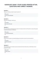 Audiology Exam 1 Study Guide Updated Actual&NewLine;Questions And Correct Answers