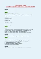 CMSC Midterm 2 Exam&NewLine;Verified Exam Questions and Answers Latest update 2026&sol;2027